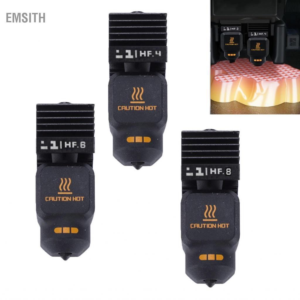 Emsith Emsith Hotend Kit สำหรับ Bambu Lab H2D H2S H2C P2S 0.4 0.6 0.8 มม.เหล็กชุบแข็งหัวฉีดพร้อมซิลิ