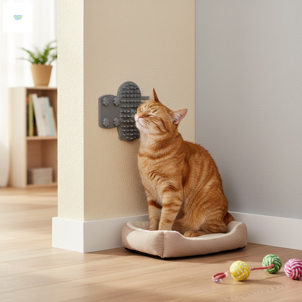 Cat Scratching Massage Wall Corner Grooming ของเล่นสําหรับ Felines Skin Itch Reliefs ทนทาน Pet Care 