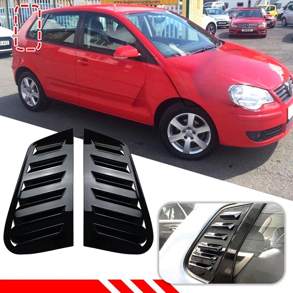 สําหรับ Polo MK4 9N3 Facelift 9N 2002-2008 ด้านข้าง Vent Window Scoop Louver Cover
