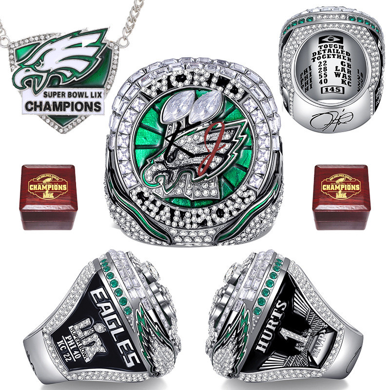 แหวนแชมป์ทีม Philadelphia Eagles สไตล์ยุโรปและอเมริกา สำหรับผู้ชาย