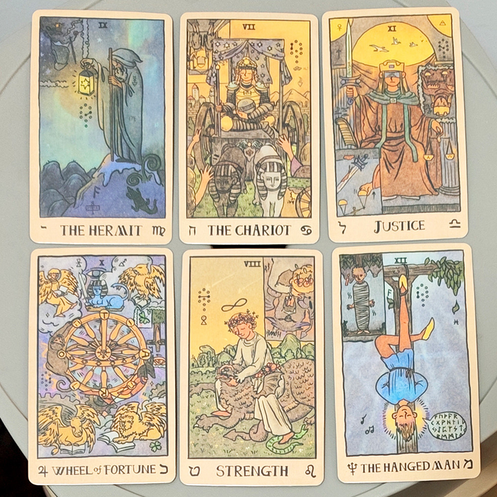 Akashic Eye Tarot แบบพกพา Edition 78 การ์ด Indie Tarot Deck 10.3*6 ซม. สําหรับทํานายและคําแนะนําทุกวัน