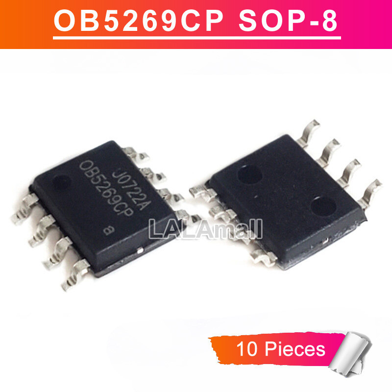 10pcs OB5269CP 0B5269CP SOP-8 OB5269 OB5269CPA 0B5269CPA SOP8 SMD แรงดันไฟฟ้าสีเขียวโหมด PWM Control