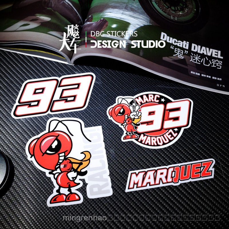 สินค้าใหม่ สติ๊กเกอร์ดัดแปลงรถจักรยานยนต์ MotoGP 93 Little Ant MotoGP