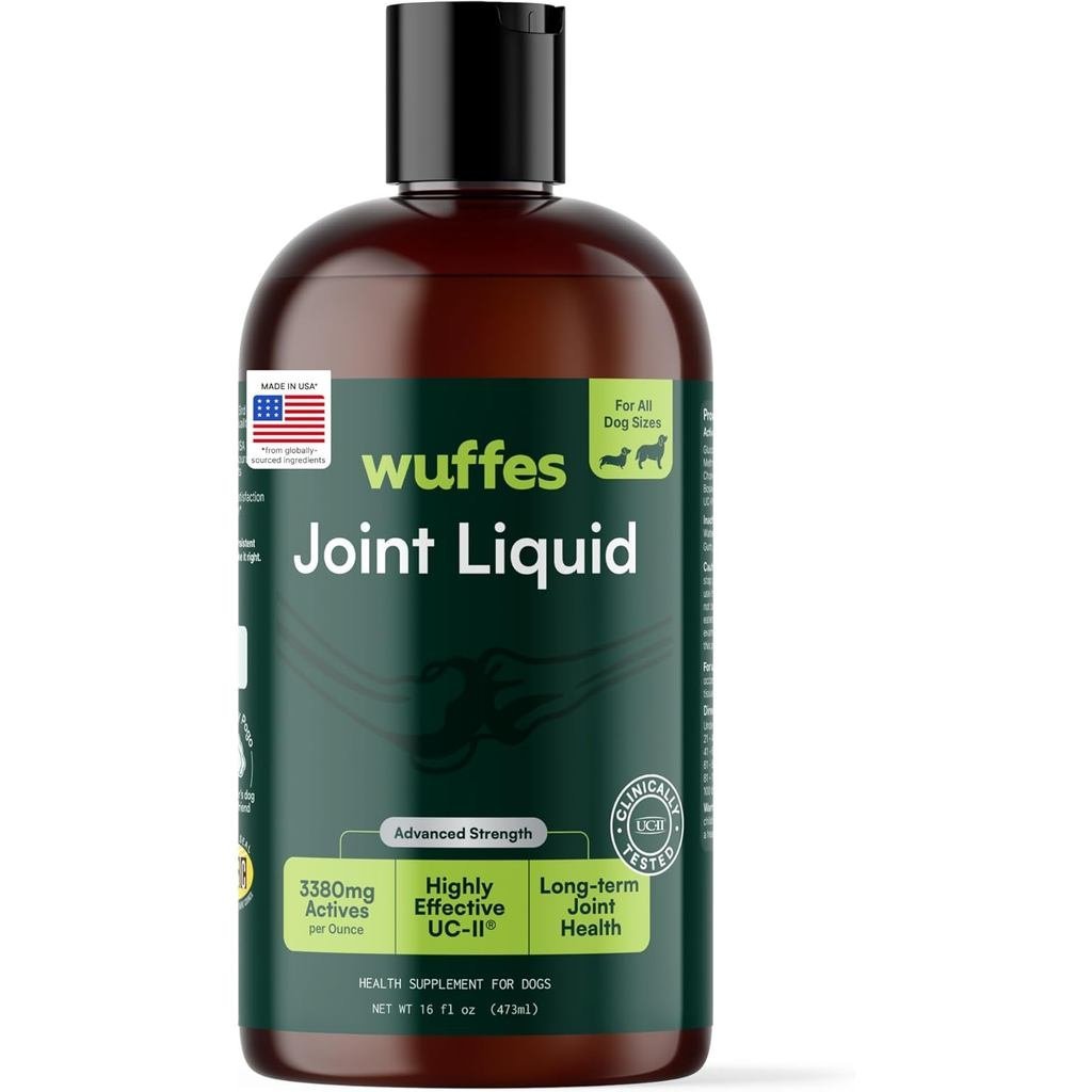 Wuffes Advanced Joint Liquid สําหรับพอร์ต Hip & Joint พร้อม Glucosamine Chondroitin UCII® คอลลาเจนแล