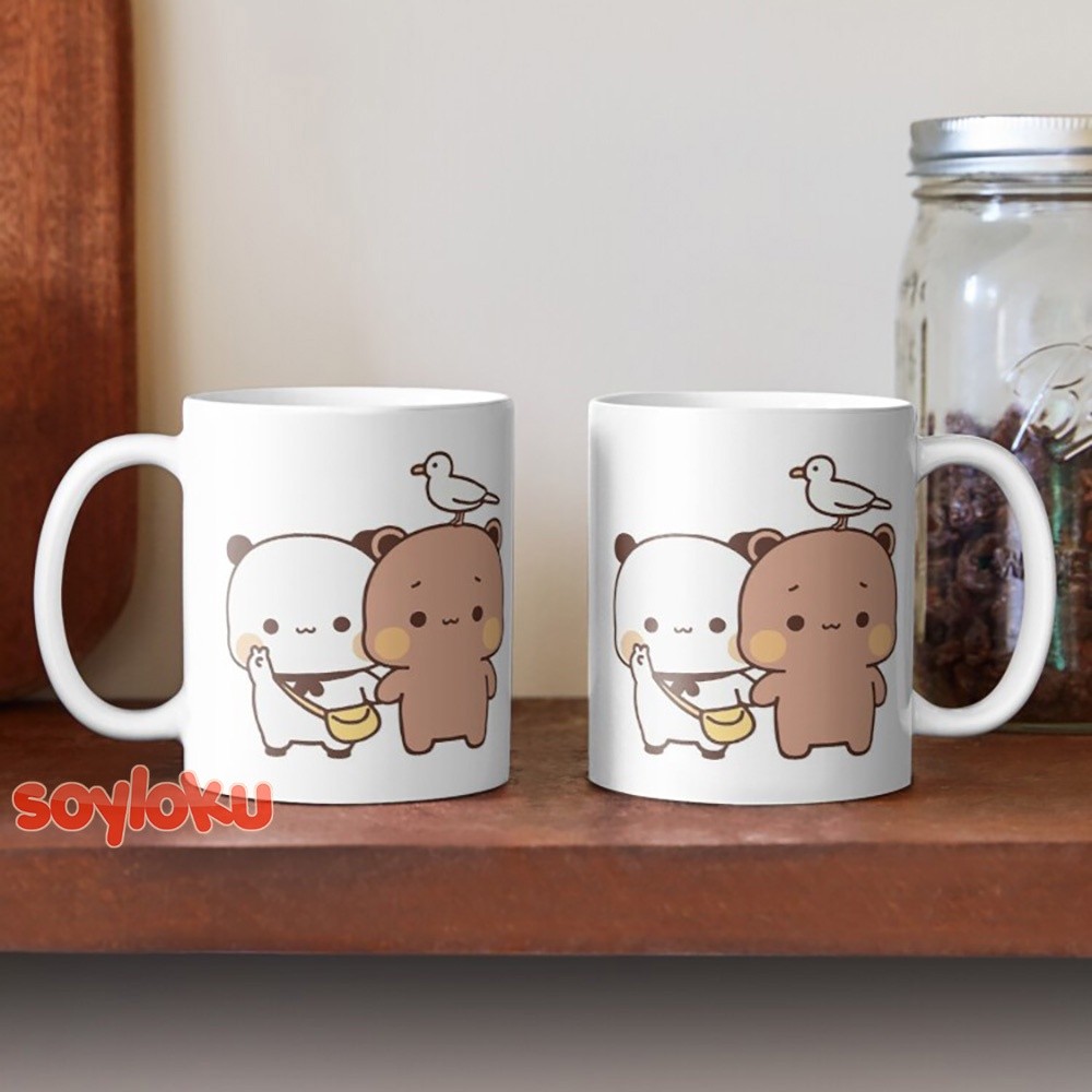 Panda Bear Bubu Dudu Mochi ถ้วยแมวแก้วแก้วกาแฟเซรามิคของขวัญ Hampers คอลเลกชัน