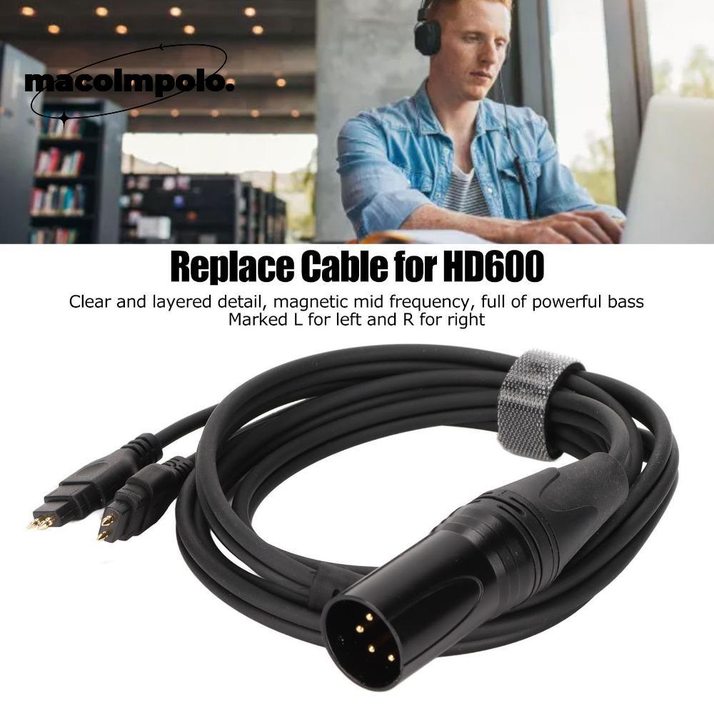 4 Pin XLR สายชาย, Plug and Play 1.5m / 4.9ft หูฟังสายสํารอง,หูฟังอัพเกรดสําหรับ Sennheiser HD650 HD6