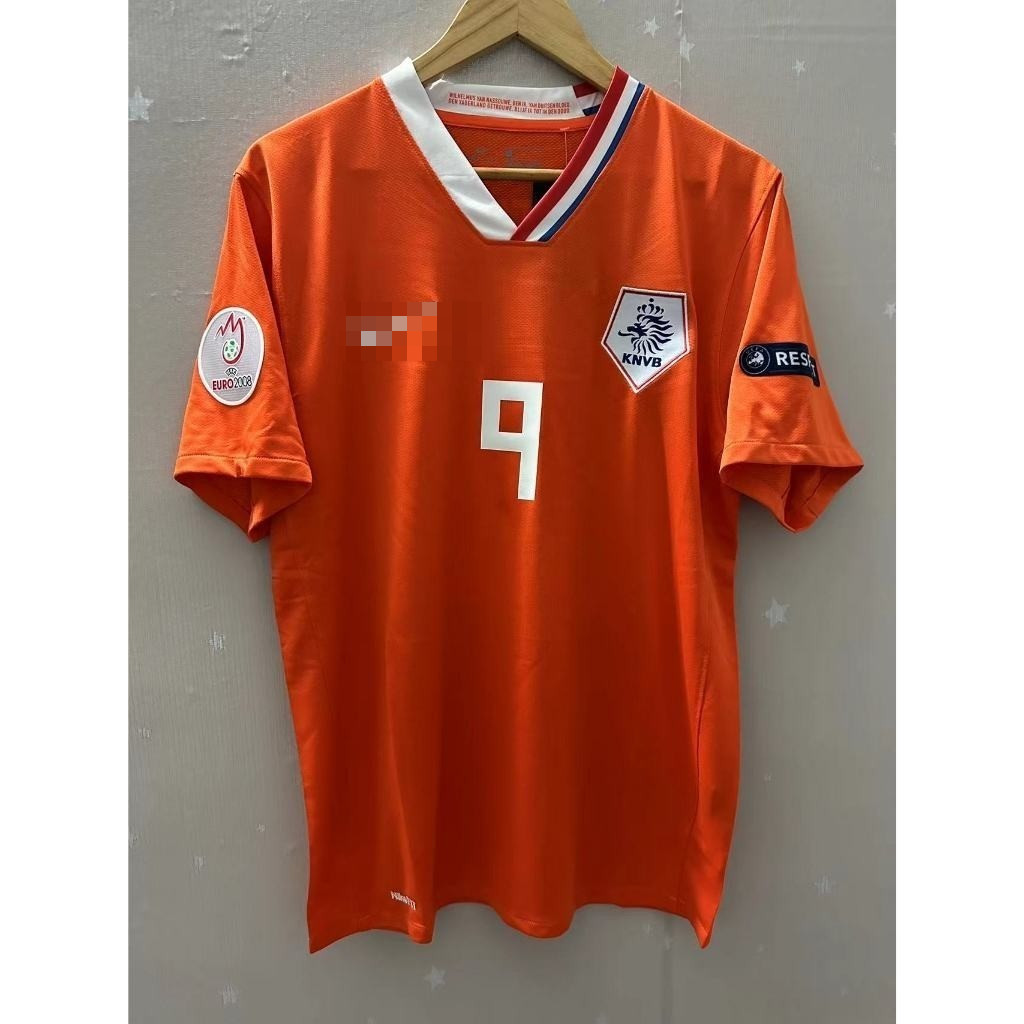 รูปแบบใหม่2008 เนเธอร์แลนด์ Holland V.NISTELROOY SNEIJDER ROBBEN คุณภาพสูง Home Retro ฟุตบอล Jersey 