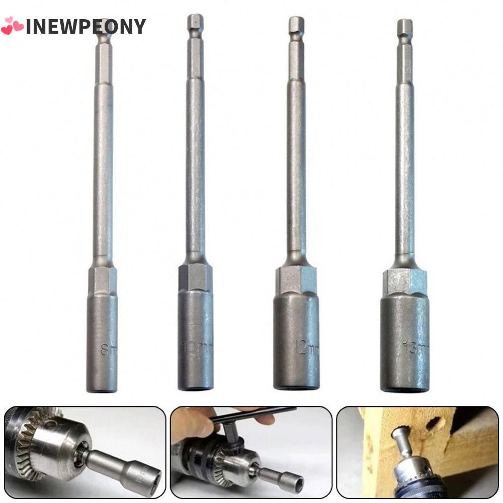 INEWPEONY ประแจซ็อกเก็ต,ปลอกขยายประแจ 150 มม.,ยาวสวมใส่โลหะผสมเหล็กHexagon Nut Driverสําหรับไขควงไฟฟ้า