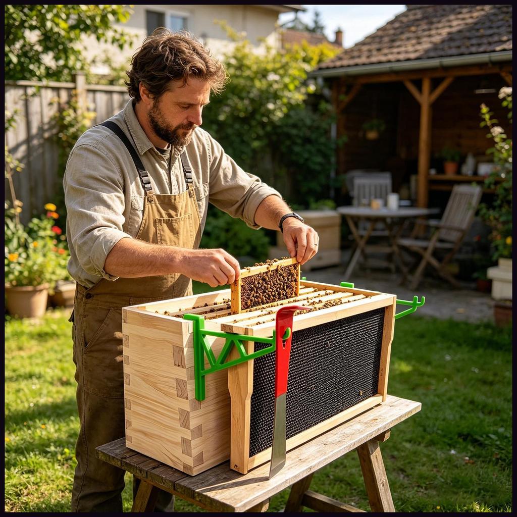 Bee Hive เครื่องมือ 2 ชิ้น Hive สนับสนุนอุปกรณ์เภสัชเครื่องมือการเลี้ยงผึ้งสําหรับน้ําผึ้งเก็บเกี่ยว