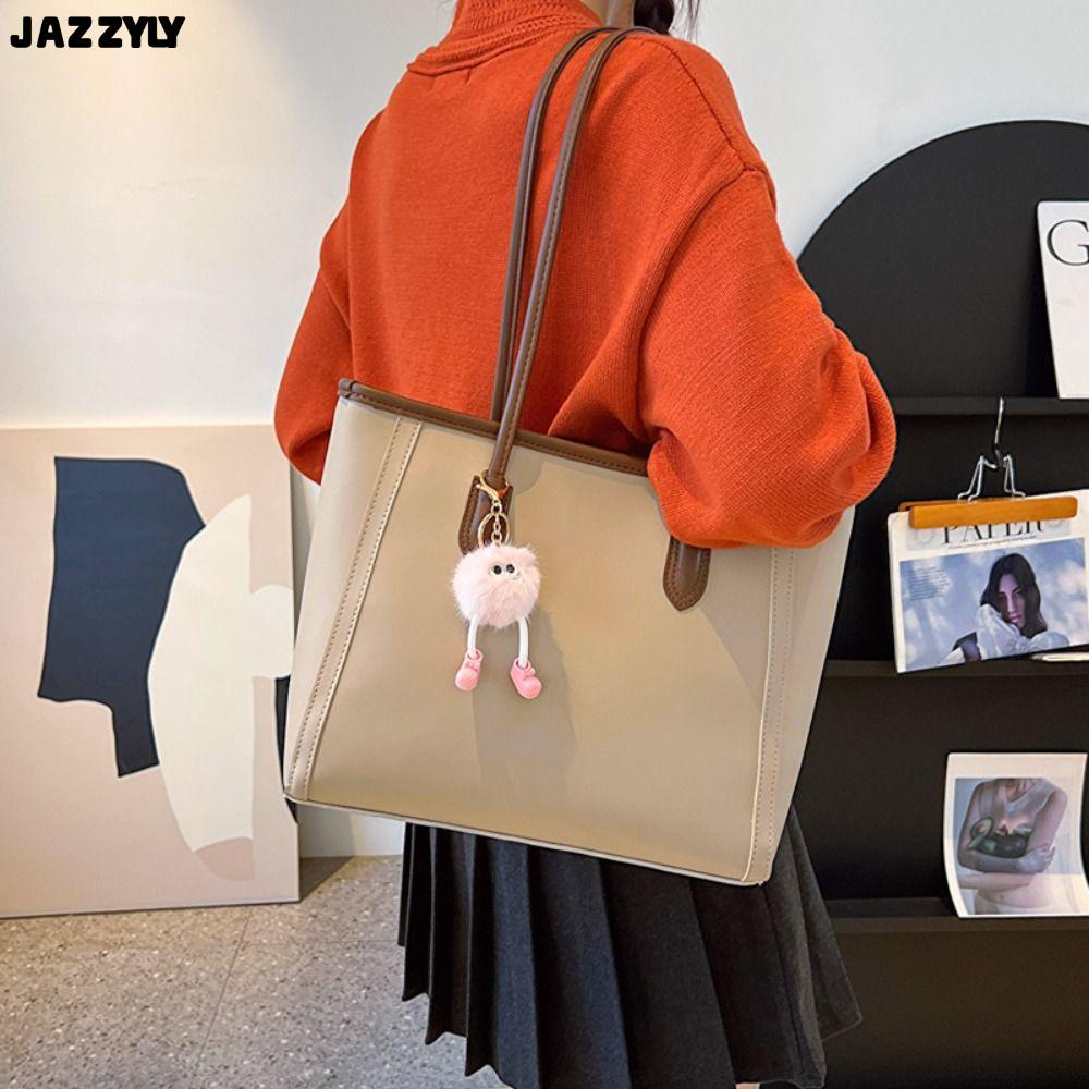 JAZZYLY กระเป๋าสะพาย,ขนาดใหญ่ความจุ Classy Shopper กระเป๋า, Vintage คุณภาพ PU หนังด้านข้างกระเป๋าเป้สะพายหลังผู้หญิง GirlsIn-stock
