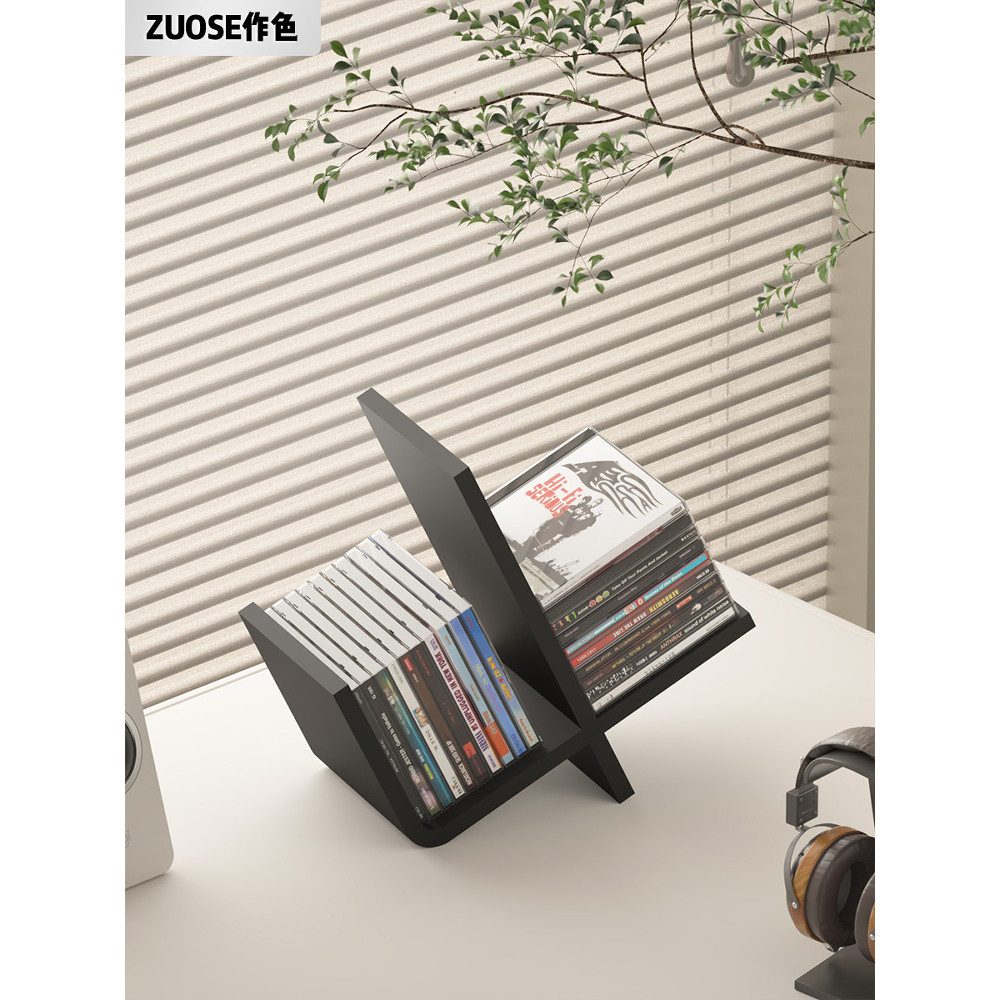 B b.Best-Selling Desktop cd Disc Rack ชั้นเก็บบันทึกไวนิล Game cd พร้อมชั้นวางจอแสดงผล อัลบั้ม cd St