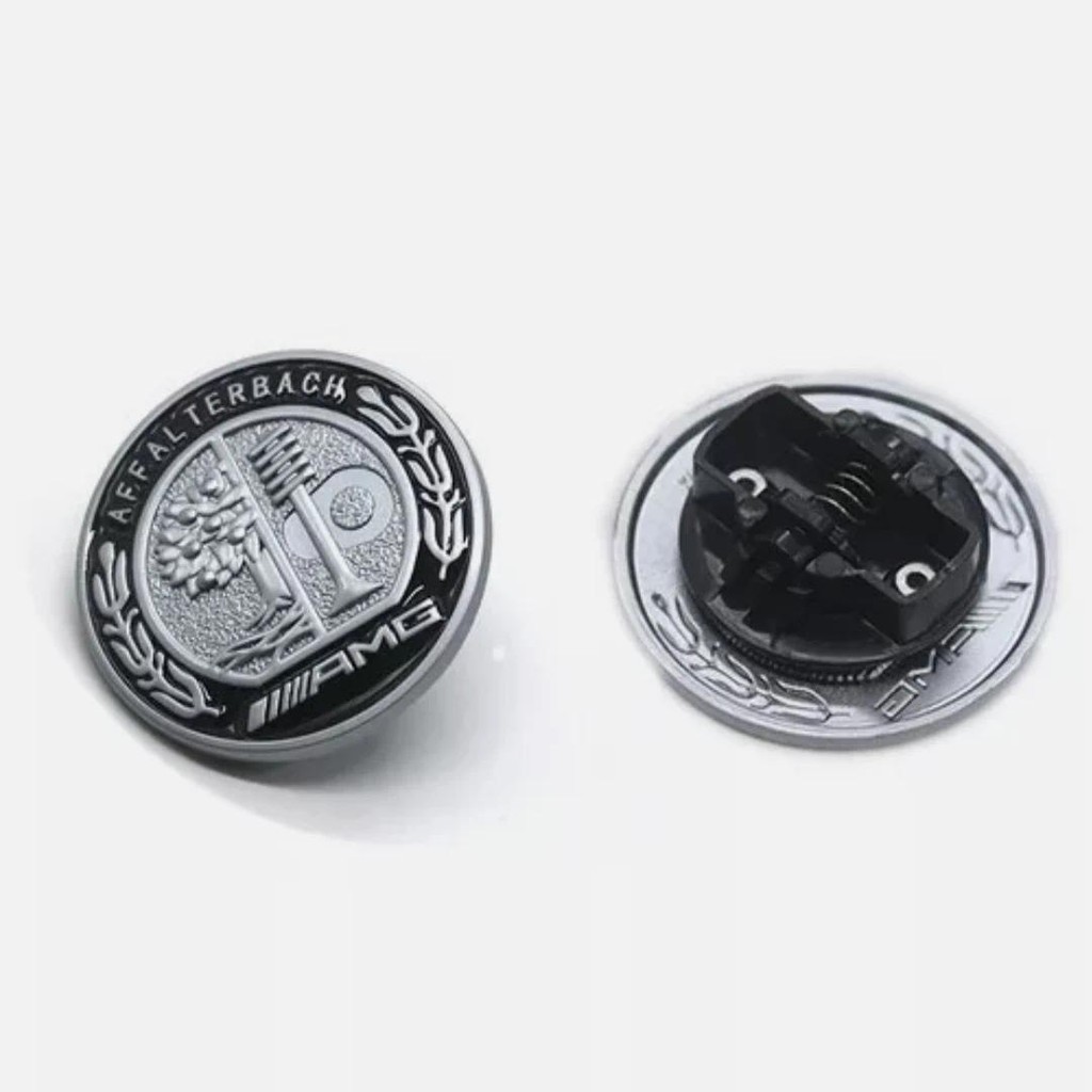 57 มม.โลหะ Hood Bonnet AMG โลโก้ป้ายสัญลักษณ์สําหรับ Mercedes Benz W204 W124 W201 W202 W212 W220 W20