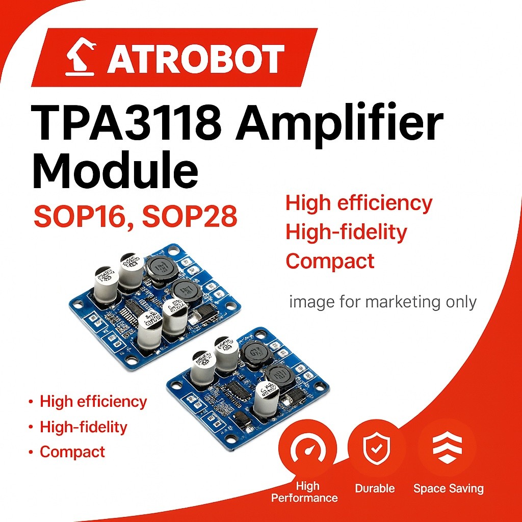 TPA3118 โมดูลแอมป์ Class D 1x60W 8-24V ขับลำโพง 4-8Ω ขนาดเล็ก พลังสูง เสียงคมชัด