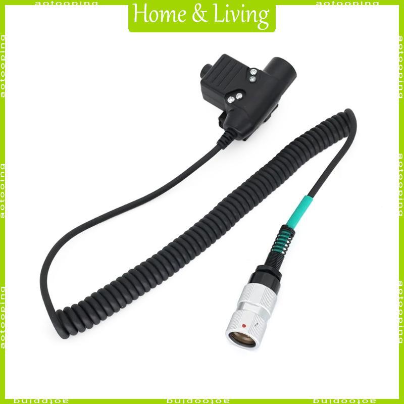 AOTOO U94 6 Pin Plug PTT Cable ชุดหูฟังอะแดปเตอร์ PTT สําหรับวิทยุ PRC152