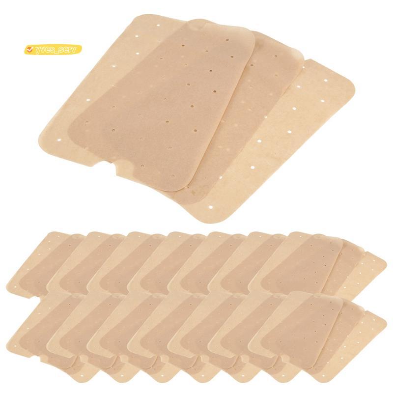 yves_service100Pcs Air Fryer กระดาษ Air Hole Air Fryer Parchment กระดาษ Liners สําหรับ Foodi สมาร์ท 