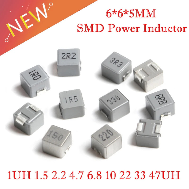 10pcs 0650 Molding Power Choke SMD Power Inductor 1UH 1.5UH 2.2UH 3.3UH 4.7UH 6.8UH 10UH 15UH 22UH 3