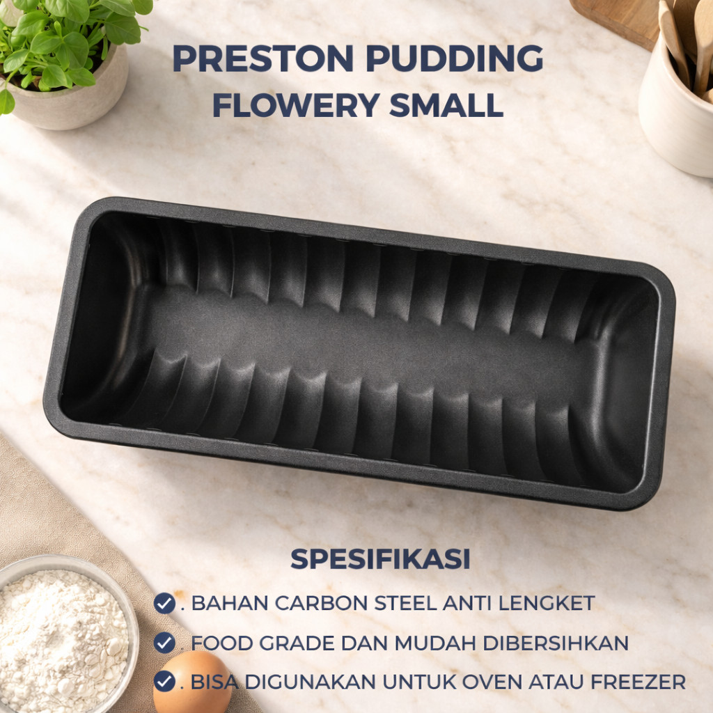 Preston Pudding flowerry pan ขนาดเล็ก 18 x 7 ซม. DM แม่พิมพ์พุดดิ้ง