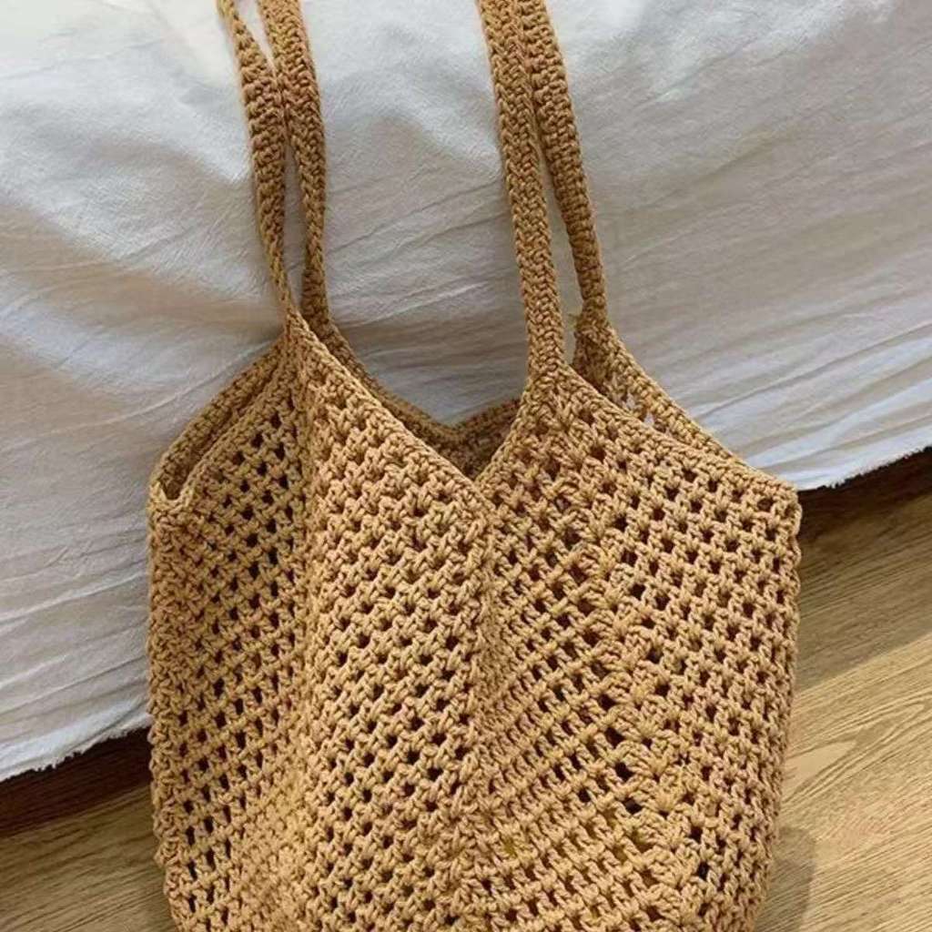 กระเป๋าสะพายข้าง Lazy Tote สไตล์แคชวลสำหรับทะเล ขนาดใหญ่ จุของได้มาก