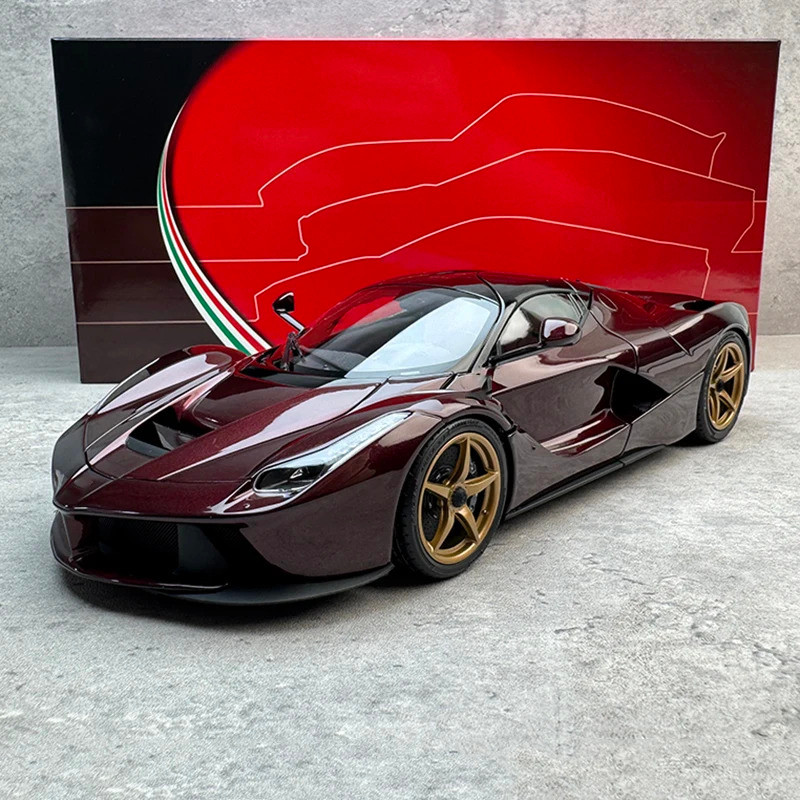 BBR 1:18 สําหรับ LAFRARI - ROSSO RUBIO Alloy Car Model Collection, Appreciation, โมเดลรถ