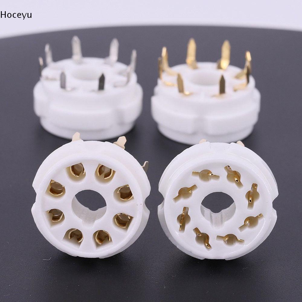 HOCEYU 1 ชิ้นเซรามิคหลอดซ็อกเก็ต, Octal GZC8-Y GZC8-Y-2 ฐานวาล์ว, ทนทานดีบุก-Plated 8Pin K8A DIY PCB