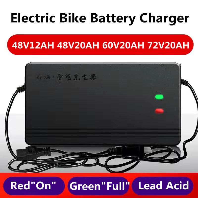 48V 12AH / 48V 20AH / 60V 20AH / 72V 20AH Ebike เครื่องชาร์จแบตเตอรี่ E จักรยานไฟฟ้าจักรยานสกู๊ตเตอร