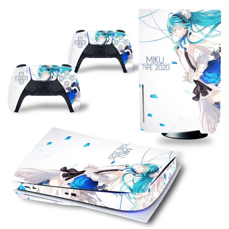 เหมาะสําหรับ Sony PS5 Optical Drive Version สติกเกอร์ PS5 รุ่นดิจิตอลฟิล์ม PS5 Hatsune สติ๊กเกอร์สาว