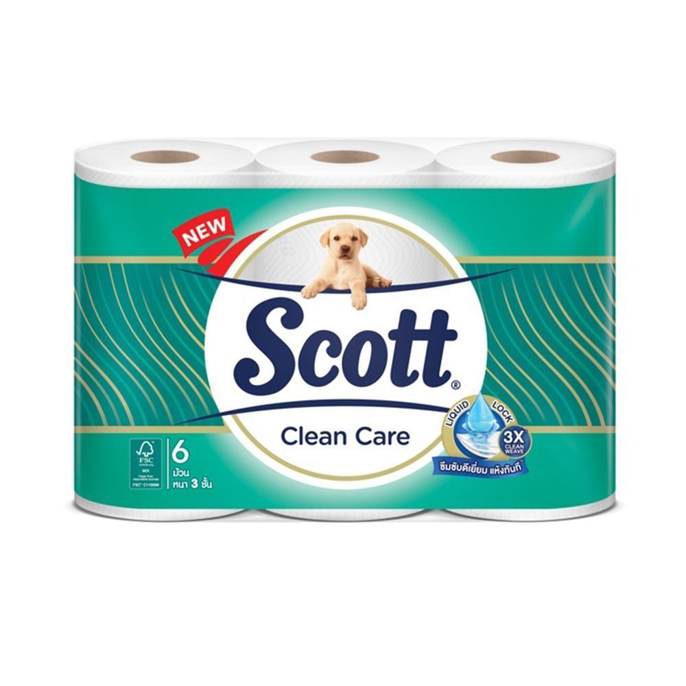 สก๊อตต์ คลีนแคร์ 6ม้วน SCOTT CLEAN CARE 6ROLLS
