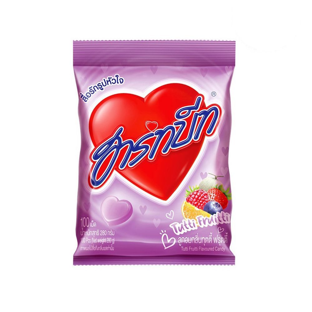 [สินค้าส่งด่วน] ฮาร์ทบีท ทุตตี้ ฟรุตตี้ 100เม็ด HARTBEAT CANDY TUTTI FRUITTI 100P