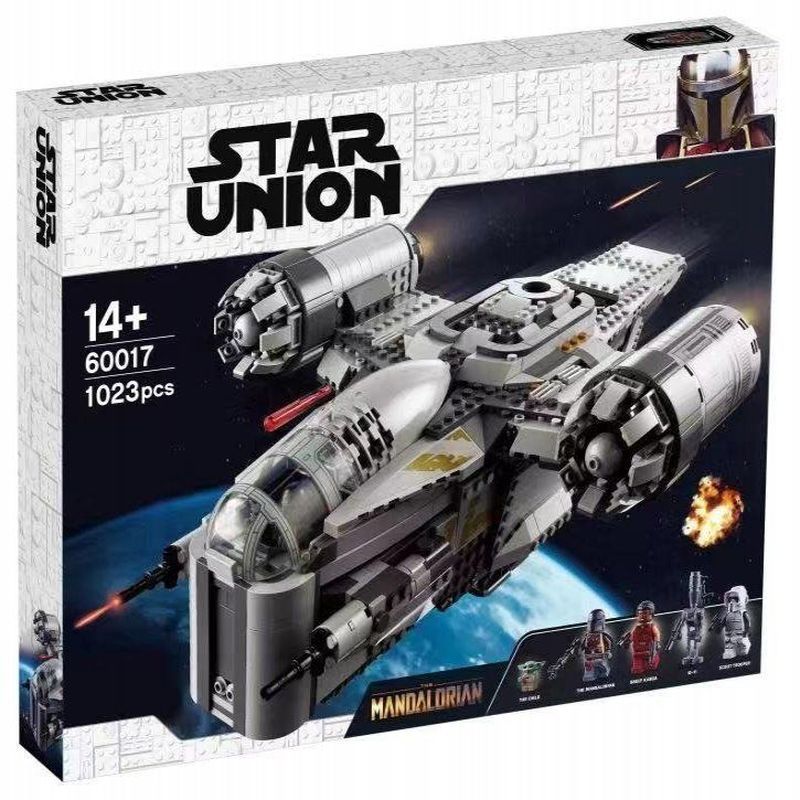 ใช้งานร่วมกับ Lego Star Wars Mandalor Series มีดโกน Crown ยานอวกาศ 75292 ประกอบอาคารบล็อกของเล่น