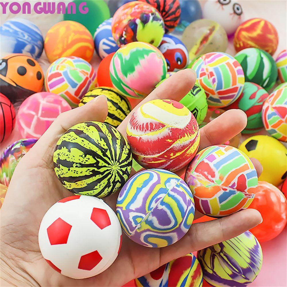 YONGWANG66HR Bouncing Ball ของเล่นตลก Garden ของเล่น 42 มม. Bouncing Ball ยืดหยุ่นของเล่นเด็ก Bouncy