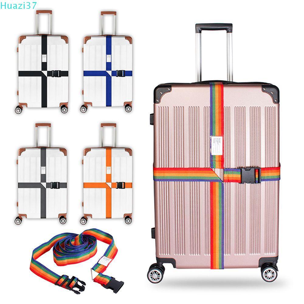 COMEE Baggage Belts Rainbow Cross Strap Suitcase Belts Packing Belts