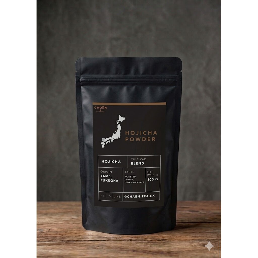 ผงชาเขียวคั่วโฮจิฉะ 100% Yame Hojicha Powder 100 กรัม