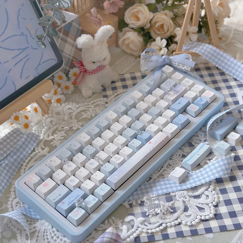 75 เค้าโครง Keycap LoveLetter Future Graffiti Unisex สไตล์ Keycap Cherry95 คีย์เหมาะสําหรับ Hi75Aula