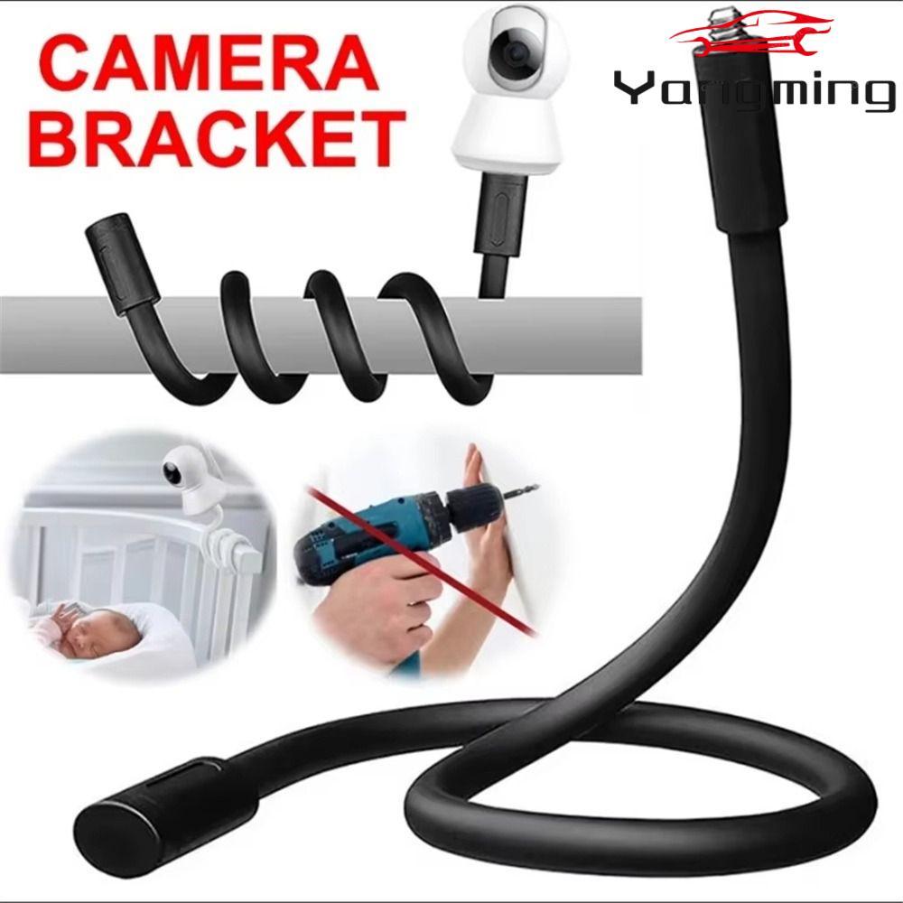 YANGMING Monopod ขาตั้งกล้อง Twist Stand, ไม่เจาะ ABS Baby Monitor Mount, ยืดหยุ่น Selfie Stick Pole สําหรับ Mijia Hero 11 9 8 7 6 DJI Insta360 Action กล้องอุปกรณ์เสริม