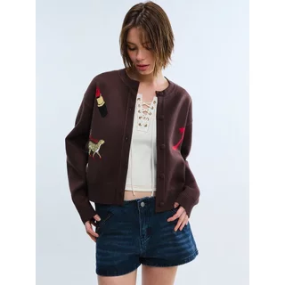 [Pomelo] เสื้อคาร์ดิแกนถักไหมพรม / Button Front Knit Cardigan