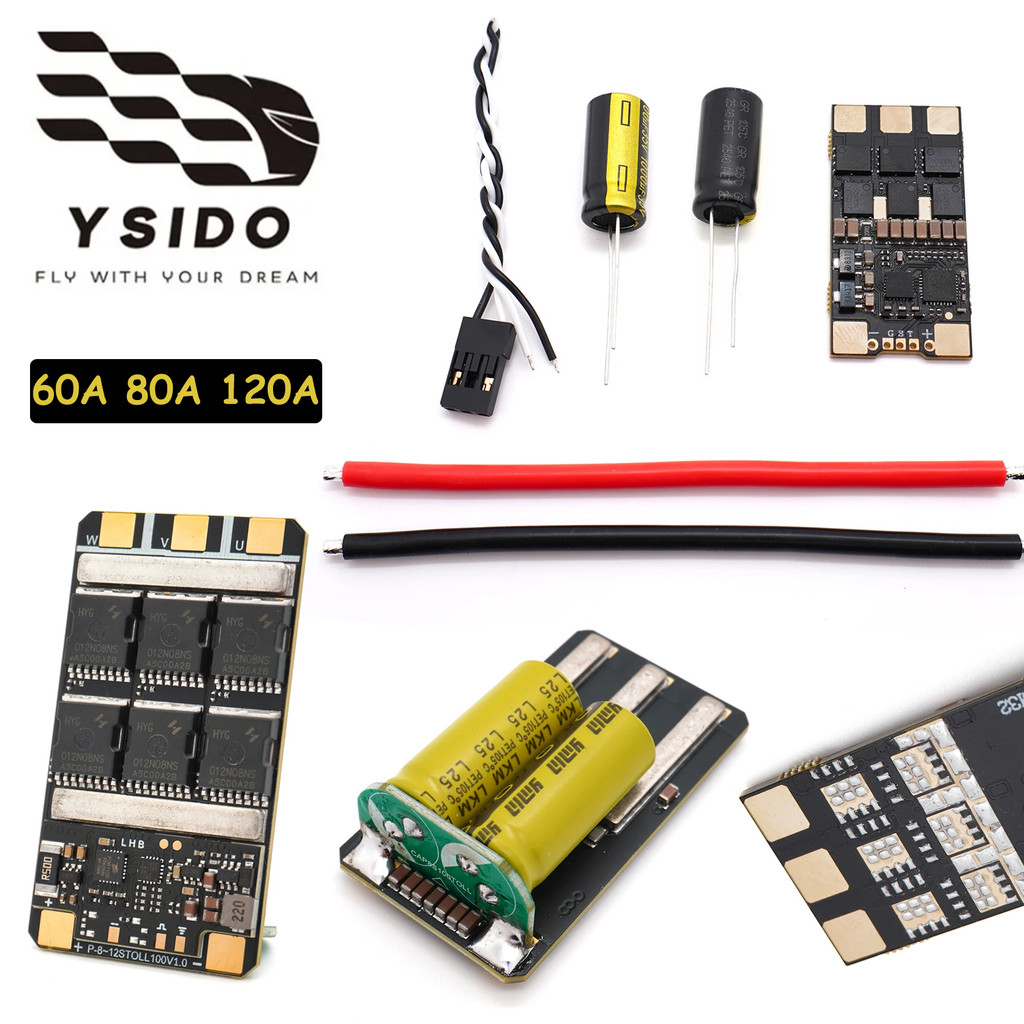 YSIDO Electric Speed Controller 60A/80A AM32 120A-BLS ESC 3-12S สําหรับ RC FPV Fixed-wing เครื่องบิน