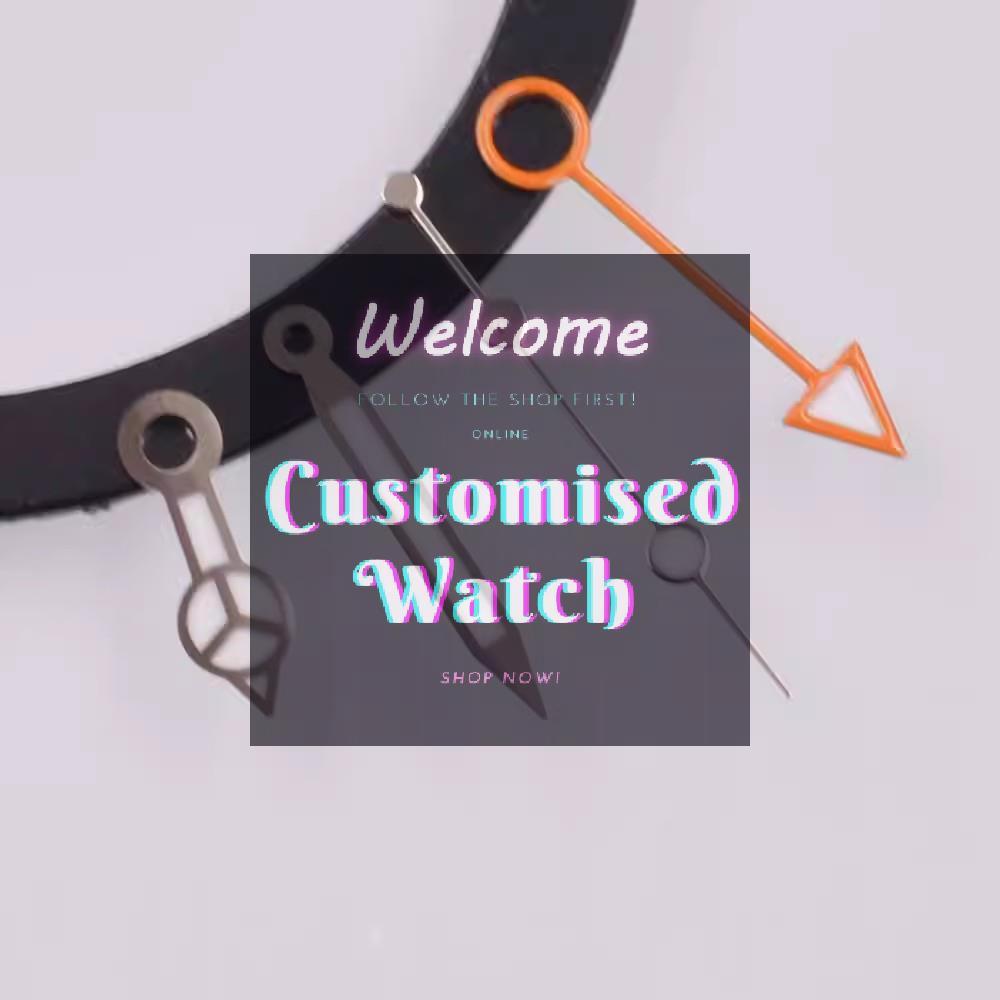 [19 รุ่น] Modified Series NH34 Movement Pointer GMT นาฬิกามือสีเขียว Luminous นาฬิกาดําน้ํามือ