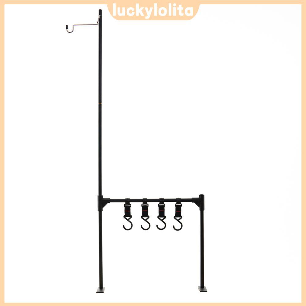 ⚡24ชม.⚡ Camping Storage Bracket พร้อมตะขอ Camping โคมไฟแขวนอลูมิเนียมมัลติฟังก์ชั่นผู้ถือบนโต๊ะอาหาร