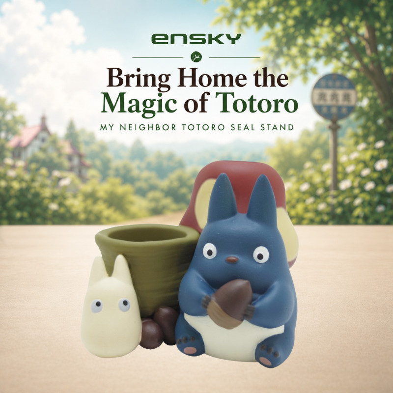 ENSKY Studio Ghibli IKT-03B My Neighbor Totoro Stamp Holder (Medium Totoro & Small Totoro)