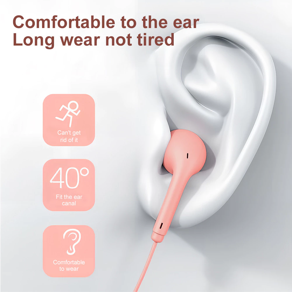 Summer หูฟังมีสาย 3.5mm มีไมโครโฟน ควบคุมเพลงได้ thumbnail 8