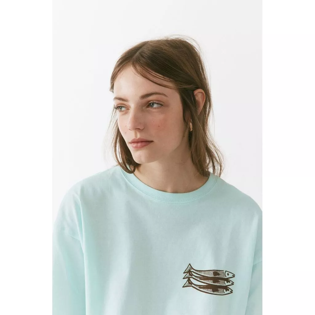 H&M(เอชแอนด์เอ็ม) เสื้อยืดโอเวอร์ไซส์พิมพ์ลาย ผู้หญิง 1341689_1