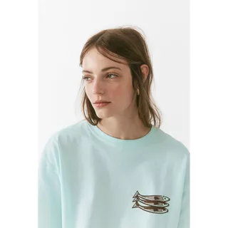 H&M(เอชแอนด์เอ็ม) เสื้อยืดโอเวอร์ไซส์พิมพ์ลาย ผู้หญิง 1341689_1