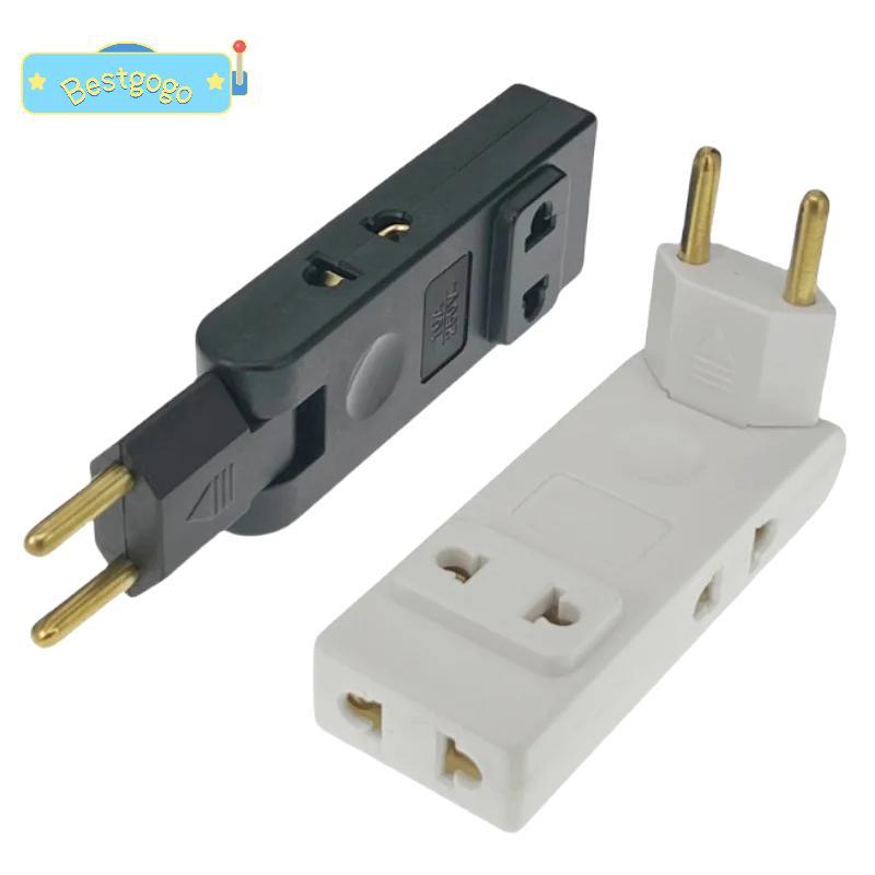 [Bestgogo-t] 4 In 1 Wall Outlet Extension EU ไฟฟ้า Soet 180 องศาปลั๊กอะแดปเตอร์ Travel Aadapter แบบพกพา Power Converter
