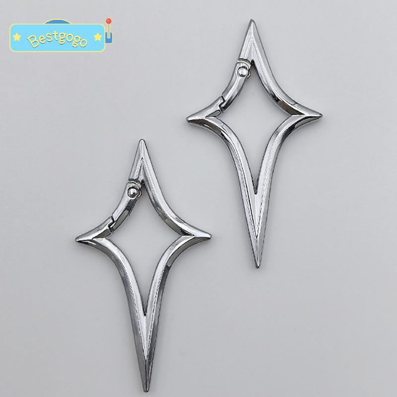 [Bestgogo-t] Y2K Star Geometric Essential Icon Carabiner พวงกุญแจพวงกุญแจรถ Gothic Bapa Decor