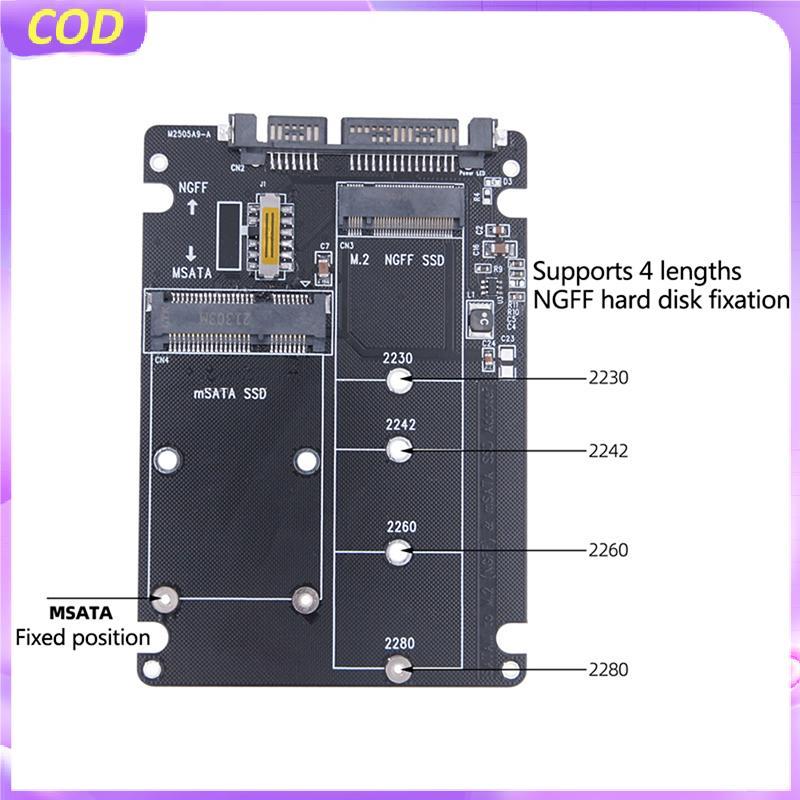 COD NGFF TO SATA 3อะแดปเตอร์ฮาร์ดดิสก์ภายนอก mSATA SSD M.2 SATA โปรโตคอลอะแดปเตอร์บอร์ด th