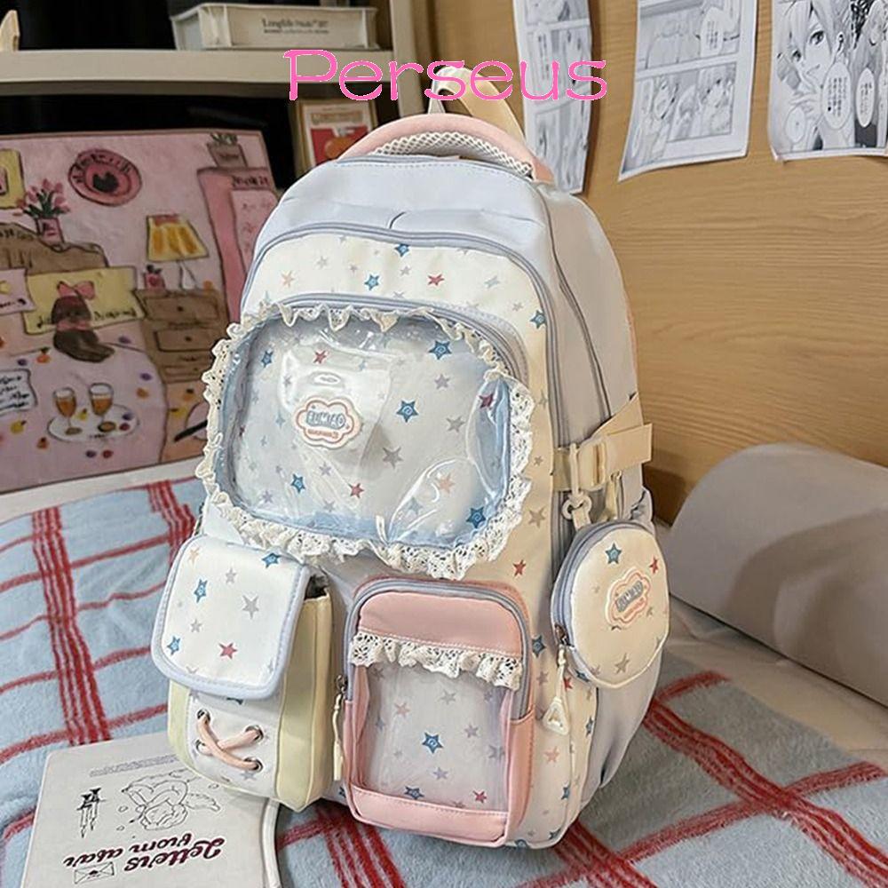 MEGOCE Ita Bag Purse พร้อม Pendent Aesthetic Cutecore Backpack, JK Y2k Harajuku Bags Daypack