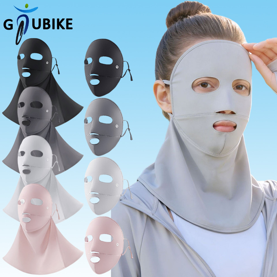 GTUBIKE UPF50+ ฤดูร้อน Sunproof Anti-UV ผ้าไหมน้ําแข็ง Breathable แบบบูรณาการ Full-Face คอ Proctor หน้ากาก