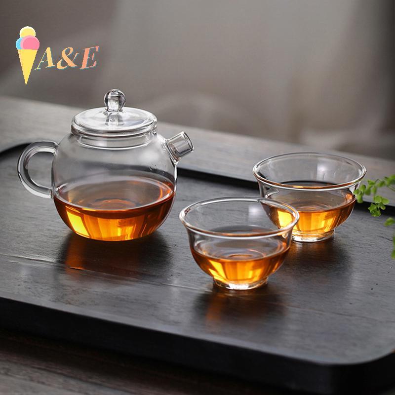 [QIMO] กาน้ําชาแก้วใสขนาดเล็ก 150 มล./5 ออนซ์ Borosilicate สูงสําหรับเครื่องดื่มร้อนกาน้ําชาสําหรับหนึ่งคนใช้ Kung Fu ชาสําหรับโฮมออฟฟิศ Cafe