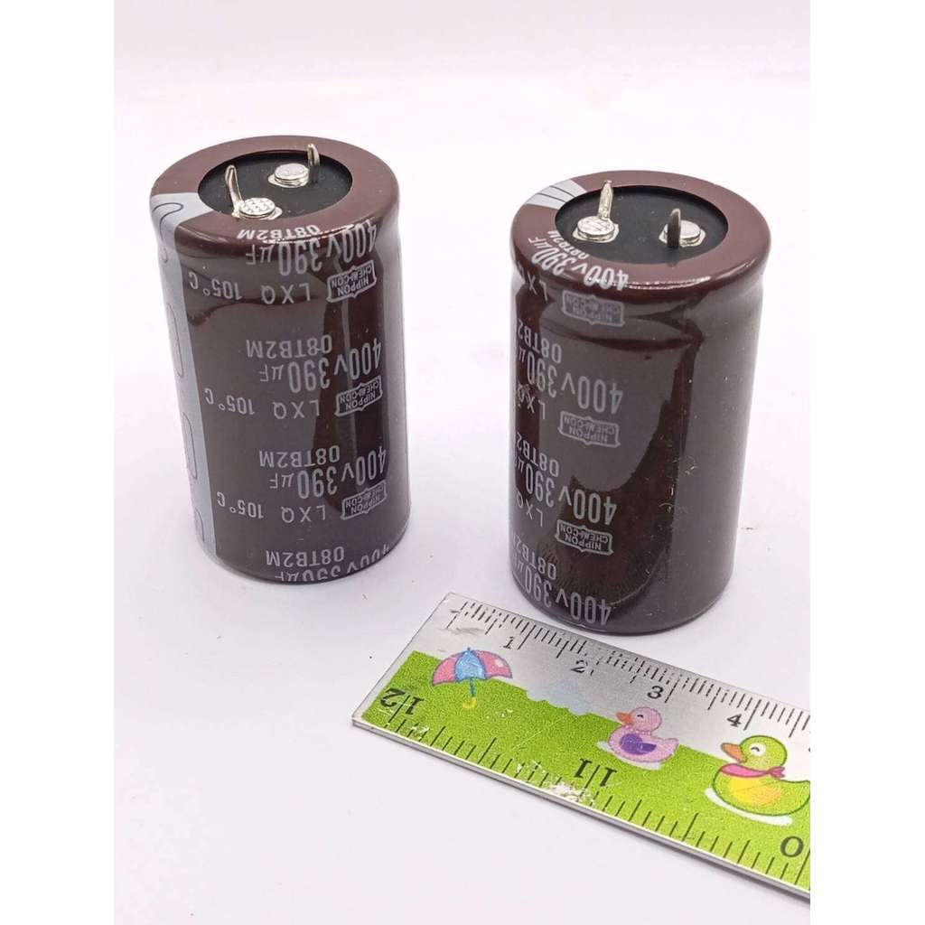 งานแท้ทน  Capacitor  390uf400v. 30*52  2ขา ขาเขี้ยว