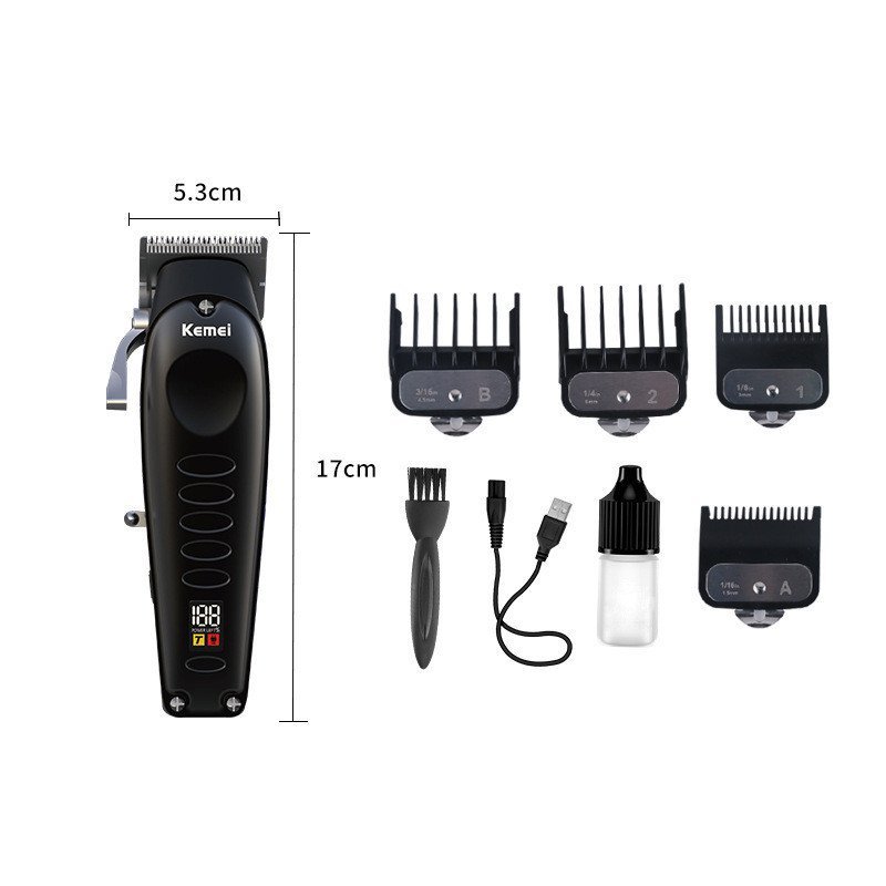 ผมClipperผมClipperไฟฟ้าตัดผมจอแสดงผลมีดเหล็กUsb Fine Clipper Kemei km-h72 หัวดิจิตอลCross-Border UCS